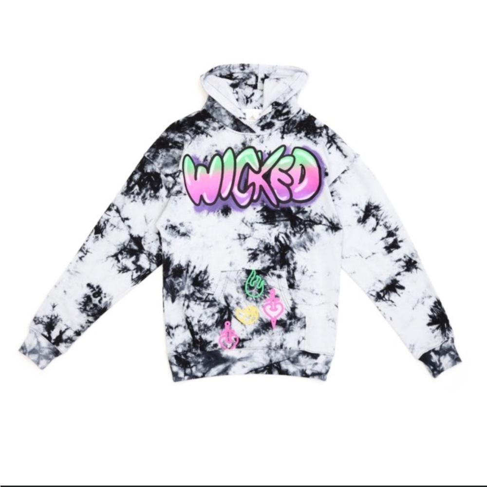 Disney Parks Villians Tie Dye Hooded Sweatshirt S Halloween